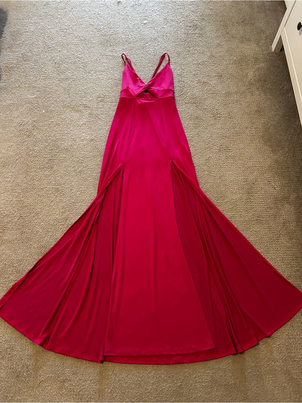 Forever 21 Hot Pink Double Slit Maxi Dress